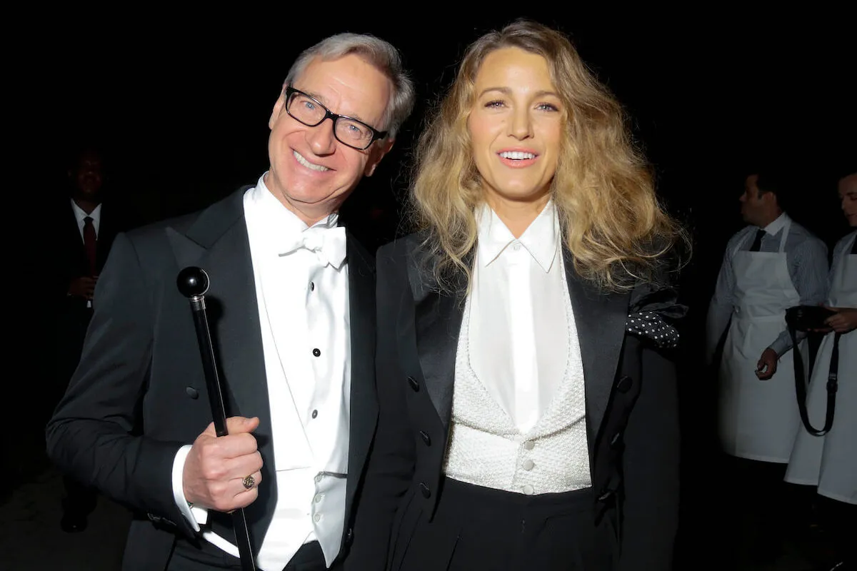 'A Simple Favor' director Paul Feig and Blake Lively pose together.