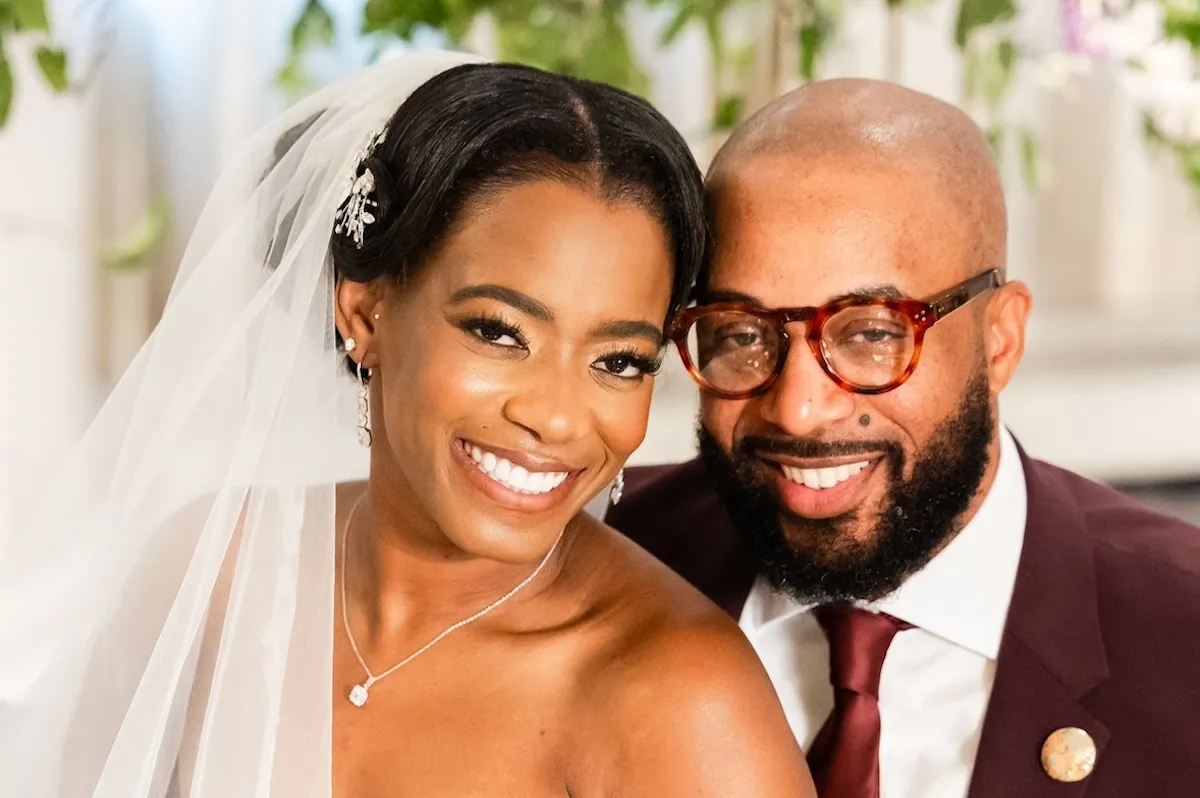 Smiling Emen and Ikechi from 'Married at First Sight' Season 18 on their wedding