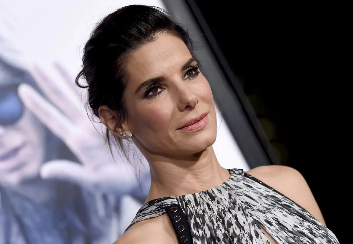 Sandra Bullock posing at the premiere of Warner Bros. Pictures' 'Our Brand Is Crisis'.