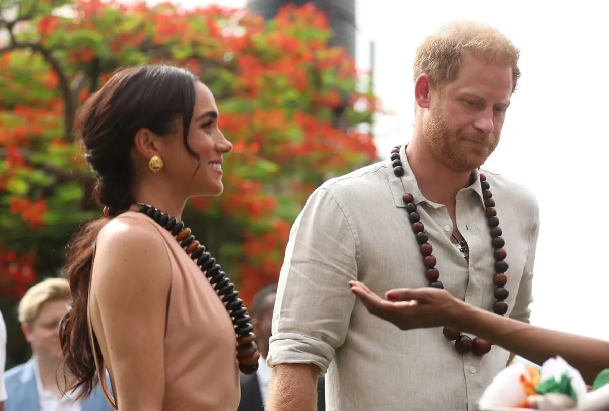 Prince Harry and Meghan Markle visit the Lightway Academy in Abuja, Nigeria as part of celebrations of Invictus Games anniversary